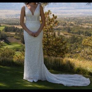 Beaded & Sparkly Wedding Dress: Stately Soiree “Bianca” Dress
